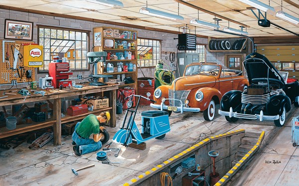 SunsOut (39524) - Ken Zylla: "Ford and a Cord" - 300 Teile Puzzle