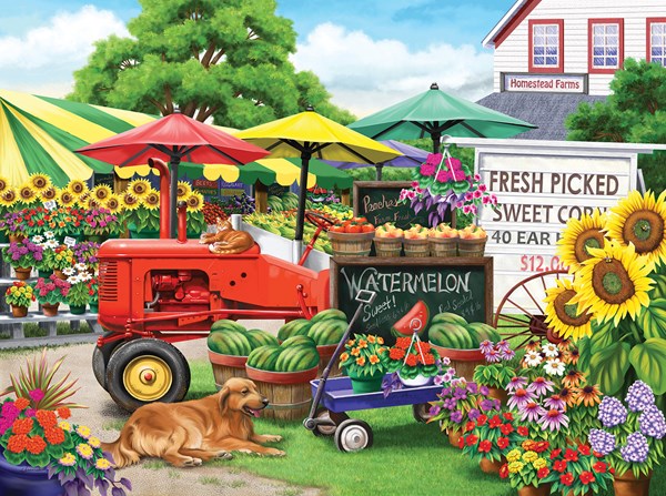 SunsOut (63016) - Nancy Wernersbach: "Farm Stand Bounty" - 300 Teile Puzzle