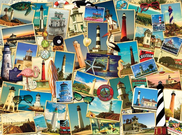 SunsOut (70061) - Kate Ward Thacker: "Southern Lighthouses" - 1000 Teile Puzzle
