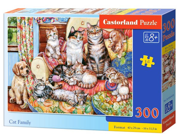 Castorland (B-030439) - "Cat Family" - 300 Teile Puzzle