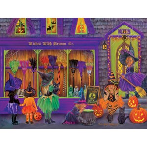 SunsOut (35970) - Tricia Reilly-Matthews: "Witch Broom Shop" - 300 Teile Puzzle