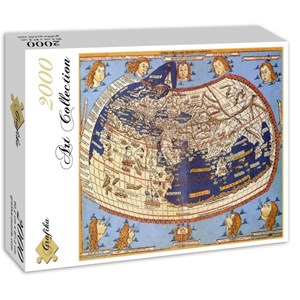 Grafika (00919) - Claudius Ptolemy: "Weltkarte, 1482" - 2000 Teile Puzzle