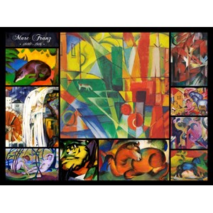 Grafika (00844) - Franz Marc: "Franz Marc, Collage" - 2000 Teile Puzzle