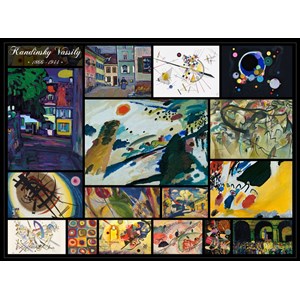 Grafika (00843) - Vassily Kandinsky: "Vassily Kandinsky, Collage" - 2000 Teile Puzzle