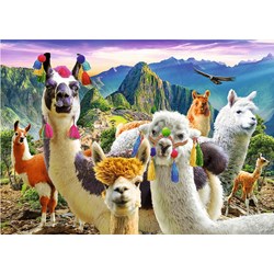 Trefl (37383) - "Lamas in den Bergen" - 500 Teile Puzzle