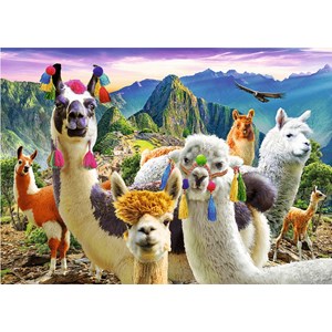 Trefl (37383) - "Lamas in den Bergen" - 500 Teile Puzzle