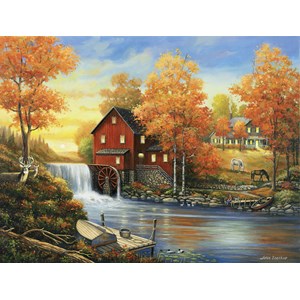 SunsOut (62118) - John Zaccheo: "Sunset at the Old Mill" - 300 Teile Puzzle