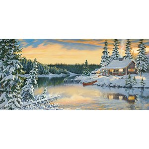 SunsOut (51546) - Persis Clayton Weirs: "Cabin on the River" - 1000 Teile Puzzle