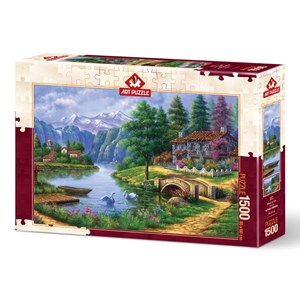 Art Puzzle (5371) - "Lake Village" - 1500 Teile Puzzle