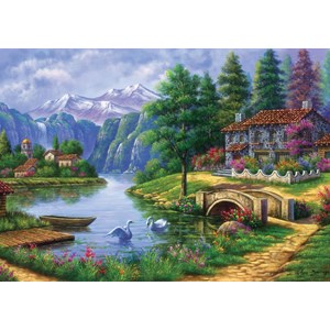 Art Puzzle (5371) - "Lake Village" - 1500 Teile Puzzle