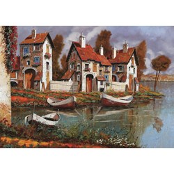 Art Puzzle (4232) - "Case a Cerchio, Italy" - 1000 Teile Puzzle