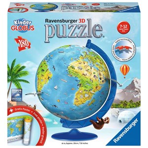 Ravensburger (11160) - "Kinderglobus" - 180 Teile Puzzle