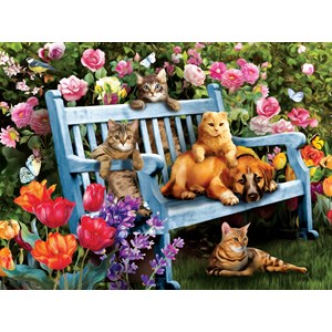 SunsOut (28871) - Tom Wood: "Hanging Out in the Garden" - 300 Teile Puzzle