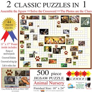 SunsOut (10160) - Irv Brechner: "Puzzle Combo, Animal Nursery" - 500 Teile Puzzle
