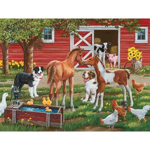 SunsOut (30410) - William Vanderdasson: "Welcome the New Pony" - 300 Teile Puzzle