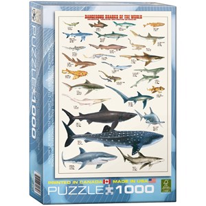 Eurographics (6000-0264) - "Gefährliche Haie" - 1000 Teile Puzzle