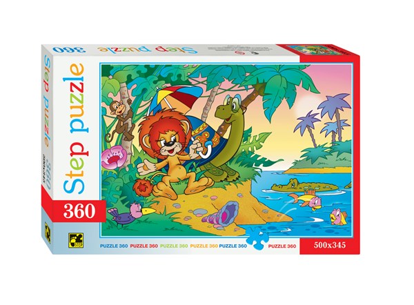 Step Puzzle (73006) - "The Lion and the Turtle" - 360 Teile Puzzle