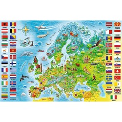 Trefl (15558) - "Europakarte (auf Polnisch)" - 160 Teile Puzzle