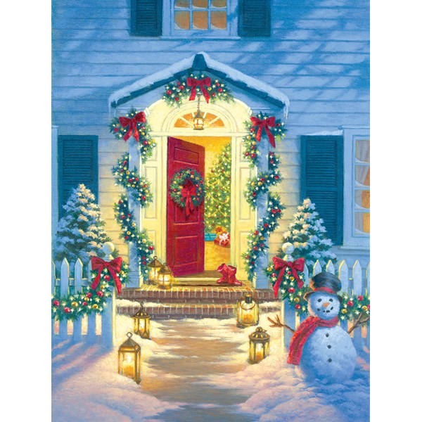 SunsOut (55942) - Corbert Gauthier: "Christmas Porch" - 500 Teile Puzzle