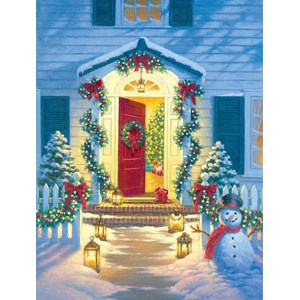 SunsOut (55942) - Corbert Gauthier: "Christmas Porch" - 500 Teile Puzzle