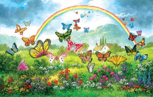 SunsOut (48317) - Dennis Lewan: "Butterfly Holiday" - 550 Teile Puzzle