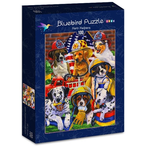 Bluebird Puzzle (70394) - Jenny Newland: "Hero Helpers" - 100 Teile Puzzle