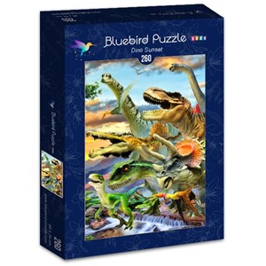 Bluebird Puzzle (70374) - Howard Robinson: "Dino Sunset" - 260 Teile Puzzle