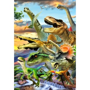 Bluebird Puzzle (70374) - Howard Robinson: "Dino Sunset" - 260 Teile Puzzle
