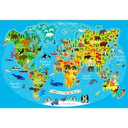Bluebird Puzzle (70378) - "World Travel Map" - 260 Teile Puzzle