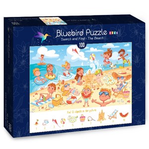 Bluebird Puzzle (70351) - Lyudmyla Kharlamova: "Search and Find, The Beach" - 100 Teile Puzzle