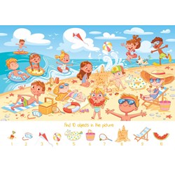 Bluebird Puzzle (70351) - Lyudmyla Kharlamova: "Search and Find, The Beach" - 100 Teile Puzzle