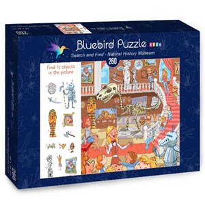 Bluebird Puzzle (70352) - Lyudmyla Kharlamova: "Search and Find, Natural History Museum" - 260 Teile Puzzle