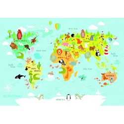 Bluebird Puzzle (70357) - Olga Utchenko: "World Map for Kids" - 150 Teile Puzzle