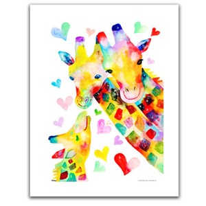 Pintoo (h2092) - Reina Sato: "Giraffe Family" - 300 Teile Puzzle