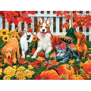 SunsOut (30421) - William Vanderdasson: "Collecting Fall Leaves" - 500 Teile Puzzle
