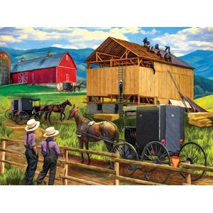 SunsOut (28910) - Tom Wood: "Raising the Barn" - 500 Teile Puzzle