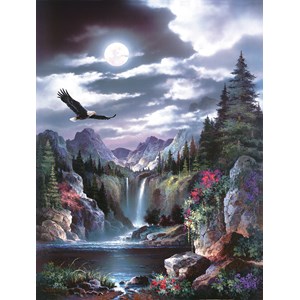 SunsOut (18005) - James Lee: "Moonlit Eagle" - 300 Teile Puzzle