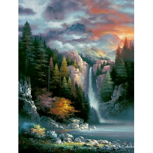 SunsOut (18034) - James Lee: "Misty Falls" - 300 Teile Puzzle