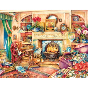 SunsOut (23447) - Kim Jacobs: "Fireside Embroidery" - 1000 Teile Puzzle