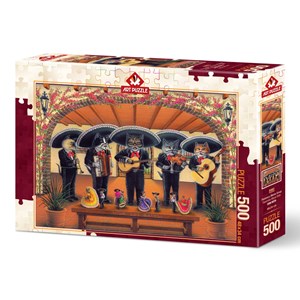Art Puzzle (5082) - Don Roth: "Flamenco Meow Team" - 500 Teile Puzzle