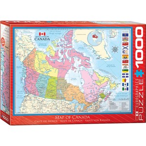 Eurographics (6000-0781) - "Politische Kanada, Karte" - 1000 Teile Puzzle