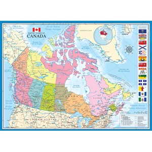 Eurographics (6000-0781) - "Politische Kanada, Karte" - 1000 Teile Puzzle
