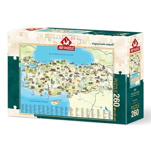 Art Puzzle (4288) - "Karte der Türkei" - 260 Teile Puzzle