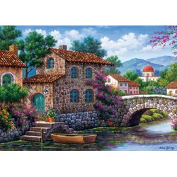 Art Puzzle (5070) - Arturo Zarraga: "Flowery Channel" - 500 Teile Puzzle