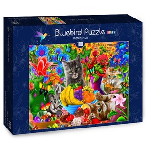 Bluebird Puzzle (70393) - Gerald Newton: "Kitten Fun" - 100 Teile Puzzle