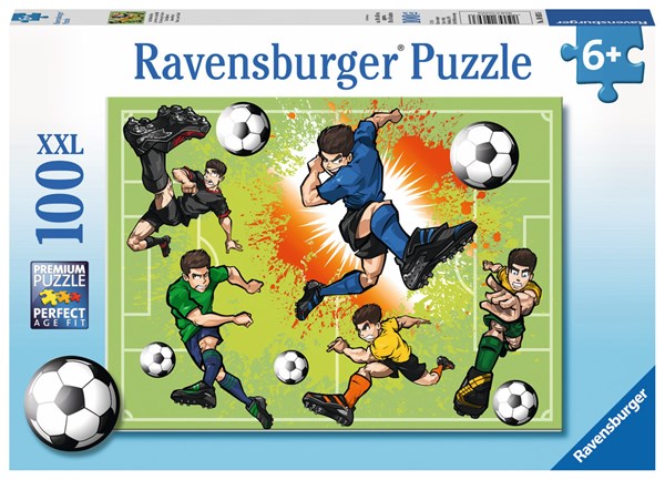 Ravensburger (10693) - "Im Fußballfieber" - 100 Teile Puzzle