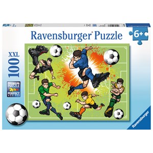 Ravensburger (10693) - "Im Fußballfieber" - 100 Teile Puzzle