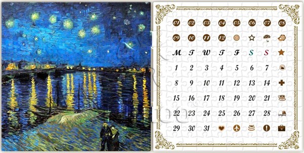 Pintoo (h1778) - Vincent van Gogh: "Starry Night Over the Rhone" - 200 Teile Puzzle