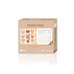 Pintoo (h1707) - "Calendar Showpiece, Coffee Time" - 200 Teile Puzzle