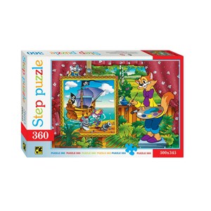 Step Puzzle (73020) - "Leopold the Cat" - 360 Teile Puzzle